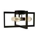 3-Light Flush Mount Geometric Metal Ceiling Lamp w/Iron Square Lampshade Bedroom