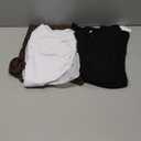 Neer 3 Pack Women's Scoop Neck Short Sleeve Tops Loose Fit Basic Casual T Shirts Lounge Layer Tees Summer (Brown, White, Black, Small)