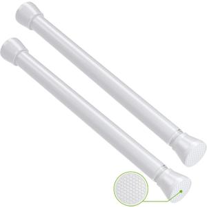 Shower Curtain Rod, 30-64 Inch, 1 Pieces, Adjustable Shower Curtain Rod, No Drilling, Expandable Spring Tension Rod, Pressure Rod, Spring Curtain Rod for Bathroom Window