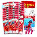 Miraculous Ladybug Mini Party Favors Set for Kids - Bundle with 24 Miraculous Ladybug and Cat Noir Play Packs with Coloring Pages, Stickers, More (Miraculous Ladybug Birthday Party Supplies)