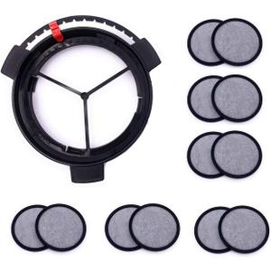 Xcivi Replacement Water Filtration Set - Filter Disk with Frame for Mr. Coffee Brewers, Compatible - 1Disk Frame +12 Filter Disks
