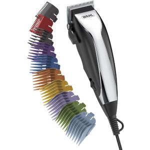 Wahl Home Haircutting Corded Clipper Kit with Adjustable Taper Lever, and 10 Color Coded Guards for Easy Clipping & Trimming - Model 79722 (20 Piece Set)