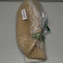 Woven Storage Basket Assorted Color Cotton Rope for Household Use 1Pc, Beige/White