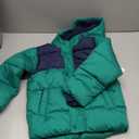 Amazon Essentials Babies, Toddlers, and Boys' Heavyweight Hooded Puffer Jacket (4T, Green Navy Color Block)