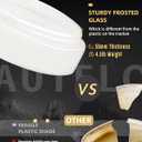 AUTELO Flush Mount Ceiling Light, 14" Frosted Glass Shade Close to Ceiling Light Fixture in Black Finish E26 Socket for Living Room Hallway Bedroom C3336XS BK