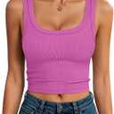 ANRABESS Womens Crop Tank Tops, Soft Breathable Ribbed Slim Fit, Comfy for Basic,Casual,Going Out&Daily Wear (M)