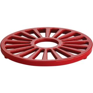 Tramontina Bestow Enameled Cast Iron Round Trivet, 7-inches, Red, Kitchen Potholder for Hot Pans, Pots and Dishes
