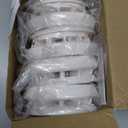 Smoke Detector Carbon Monoxide Detector Combo 10 Year Battery 2 in 1 Smoke Detector, LED Warning Light Indicators, White, 4 Pack