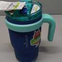 Reduce 14 Oz Coldee Kids Tumbler with Lid and Straw - Coldee Insulated Travel Mug - Spill-Proof, Sweatproof Stainless Steel, BPA-Free - Includes Handle, Reusable Silicone Straw - Nautical Mist