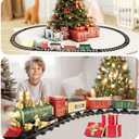 Electric Train Set for Kids Ages 4-8, Complete Toy Train with Lights & Sounds, Train Toys with Cars & Tracks for Christmas and All-Year Play