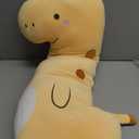 PEACH CAT Cute Long Giraffe Plush Pillow Kawaii Giraffe Stuffed Animal for Girls and Boys Yellow 35.4"