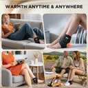Foot Massager for Neuropathy,4-in-1 Cordless Portable Foot and Ankle Massager for Heel Warming Heating Pad Heated Brace Wrap With 5 Vibration Modes,4 Heat Levels, Portable for Home, 2pcs black
