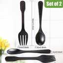 Fork and Spoon Wall Decor Rustic Kitchen Decor 2 Pieces Wooden Modern Spoon Wall Sign Fork and Art Farmhouse Wooden Spoons for Home Kitchen Dining Room