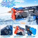 2Packs Electric Water Gun with LED Flash & USB-C Charging, Designed for Epic Aquatic Fun, Automatic Squirt Guns 25-30 FT Range, Water Pistol for Summer Outdoor Backyard Water Theme Party Toys