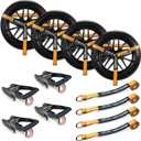 KODIAK STRAPS Adjustable Vehicle Tire Tie Down Straps Kit 4pk Heavy Duty Tire Straps with Snap Hooks 10,000 lbs. Working Load 3333 lbs. Lasso 4 x Tow Strap Kit for Car, Truck, ATV Towing Accessories