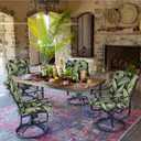 ARDEN Outdoor Midback Chair Cushion, 18 x 16.5, Water Repellent, Fade Resistant 18 x 16.5, Onyx Cebu