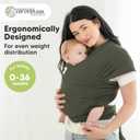 KeaBabies Baby Wrap Carrier - All in 1 Original Baby Carrier Newborn to Toddler Sling, Easy to Wear, Hands Free Bonding, Lightweight, Breathable Infant Wraps (Forest)