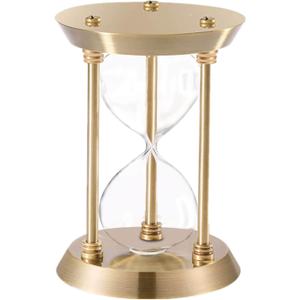Empty Hourglass Fillable, Large Antique DIY Sand Timer Set, Metal Sand Watch Brass Frame Without Sand, Unity Ceremony Kit for Wedding Home, Desk, Office Decorative