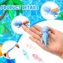 HyDren 48 Pcs Rubber Axolotl Slingshot Sensory Fidget Toy Axolotl Party Favors Party Supplies Stress Relief Toys for School Classroom Exchange Prizes Amphibiously Gifts Decor