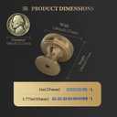 Haliwu 6 Pack Antique Brass Cabinet Knob Soild Zinc Alloy Dresser Knobs for Dresser Drawer (1.06 inch (27mm), Champagne Bronze)