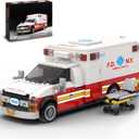 Ambulance Building Set, Emergency Rescue Vehicle Model Kit, Collectible Display Model for Adults & Teens 14+, Compatible with Lego Ambulance Set, 660 PCS