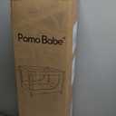 Pamo Babe Travel Foldable Portable Bassinet Baby Infant Comfortable Play Yard Crib Cot with Soft Mattress Breathable Mesh Walls, and Carry Bag Blue