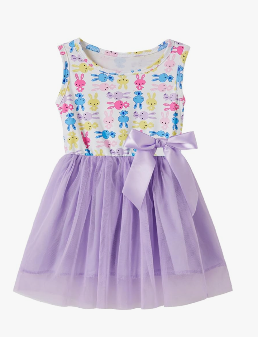 Girls Sleeveless Dress Toddler Bunny Tutu Sundress Casual Party Dresses 2T