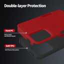 for Samsung Galaxy S24 FE Case Dual Layer Protective S24 FE Phone Case Heavy Duty Protection [Anti-Scratch] [Anti-Fingerprint] Non-Slip Shockproof Case for Samsung Galaxy S24 FE, Red