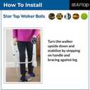 Deluxe Pre Cut Walker Tennis Ball Glides - Walkers Legs Universal Precut Glide Balls, Accessories Gifts for Elderly Seniors or Medical Rehab (Yellow)