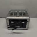 4 Slice Toaster, Touchscreen & Dual Independent Control Panel5 Basic Functions & Digital Countdown Toasters, 6 Shade Settings6 Bread Types, Smart Bread Maker Mute/Screen-Off,Stainless steel