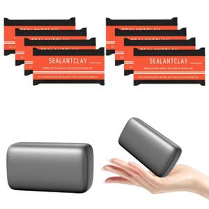 Quick Mending Mud & Waterproof Gray Sealant Putty (Pack of 8) - Ideal for Sealing: Air Conditioning Gaps, Wall Holes, and Drain Pipe ConnectionsDuct Seal Repair Sealing Clay