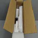 White Bread Box for Kitchen Counter, Bamboo Wood Large Capacity Bread Storage Bin with Acrylic Wavy Door Panel (White, Meduim) (Medium)