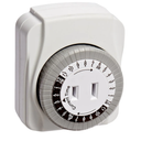 Powerzone TNI24111 Indoor Electromechanical Timer, 125 V, 8 A, 24 Hr and 
Everyday Living® Extra Long Ring Kitchen Timer, 1 ct