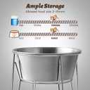 Elevated Dog Bowls for Large & Medium Dogs - Stainless Steel 64oz/8 Cup Raised Feeder with Non-Slip Base, Dual Food & Water Bowls 2-Pack