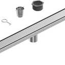 28 Inch Linear Shower Floor Drain, Stainless Steel