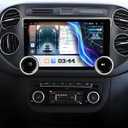 [4+64G] Upgrade Android Radio for VW Tiguan 2006-2016: 10.1 inch IPS Touchscreen Carplay Stereo - Background Mode, CarMate, Lenshood, BT5.4, 5G/WiFi, GPS, FM/AM/RDS Radio+ AHD Backup Camera + Canbus