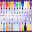 Nail Art Pens,DIY Nail Art Markers 24 Color Drawing Painting Pen,Waterproof and Quick-drying Nail Art Tools for Graffiti Dotting Drawing Painting Point Liner