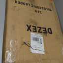 Telescoping Ladder 8.5 FT, Aluminum Lightweight Extension Ladder with 2 Triangle Stabilizers and 2 Detachable Hooks, Safety Lock Slow Down Design Collapsible Telescopic Ladder for Home Outdoor (Silvery(one-button))