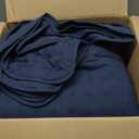 WDCOZY Navy Blue King Size Quilt Bedding Sets with Pillow Shams, Lightweight Soft Bedspread Coverlet, Quilted Blanket Thin Comforter Bed Cover, All Season Summer Spring, 3 Pieces, 104x90 inches