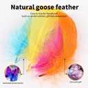 THARAHT 360pcs Colorful White Goose Feathers 3-5 inch Bulk for Crafting Dream Catcher Accessories Art Projects DIY Handmade Wedding Home Party Decorations Natural Feather