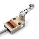 QWORK Waterproof Limit Switch TZ-3104 with Roller Lever Plunger, 2 Pack - Momentary Action, SPDT 1NO+1NC, Including 3m Cable