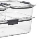 Rubbermaid Brilliance Food Storage Containers, Set of 5 (10 Pieces), BPA-Free, Leak-Proof, Clear (Set of 5 Assorted Containers)