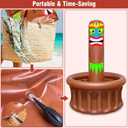 Luau Inflatable Tiki Cooler 47" Super Large Capacity (100+ Cans), Tropical Party Pool Beach Essentials, Instant Setup Portable Drink Cooler for Hawaiian Themed Outdoor Entertaining