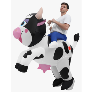Inflatable Cow Costume Ride on Cow Costumes Inflatable Halloween Costumes Blow up Fancy Dress for Adult