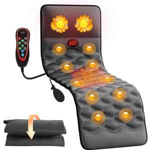 Full Body Massage Mat with 9 Vibration Levels, Multiple Modes Massage, Neck Massage with Heating, and Wired Remote, Relaxation at Home for Family, Women/Men Full Body Massage Mat with 9 Vibration Levels, Multiple Modes Massage, Neck Massage with Heating, and Wired Remote, Relaxation at Home for Family, Women/Men