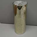 WGVI Hurricane Candle Holder Sleeve, W: 4", Ht: 12", Gold Speckled Glass Cylinder Open Both Ends, Chimney Tube Shade, 1 Piece