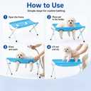 Fur Buddy Dog Bathing Holder, Mufflo Dog Wash, Foldable Dog Bath Holder Sling Shower Chair, Heavy-Duty Pet Bath Stool for Small & Medium Dogs, Home Salon Grooming, Washable Mesh, Restraint，Pink