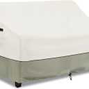 Outdoor 2-Seater Loveseat Cover,Patio Sofa Covers Fits up to 58W x 32.5D x 31H Inches,100% Waterproof Heavy Duty Patio Furniture Covers,Beige & Gray-Green