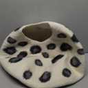 Luxurious Eco-Friendly Merino Wool Cat Cave Bed - Foldable Hideaway Pod for Indoor Cats - Premium Felt Kitten Beds - Covered Cat House for Ultimate Cozy Comfort by Woolygon (Medium, Snow Leopard)