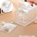 HOMEHIVE Acrylic Jewelry Box Organizer, Clear Jewelry Organizer and Storage with 20 Portable Anti Tarnish Jewelry bags, Travel Jewelry Case for Earrings/Rings/Necklaces Gifts for Women Girls, Clear